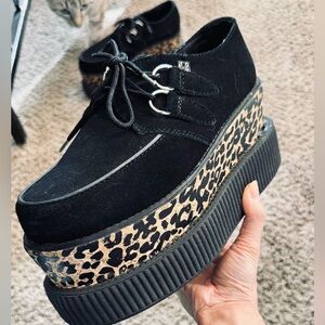 T.U.K Black Suede Leo 3x Sole Viva Mondo Creeper Men Size 7 / Women Size 9